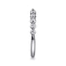 14K White Gold Diamond Wedding Band - 0.37 ct