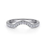 14K White Gold Diamond Wedding Band - 0.3 ct