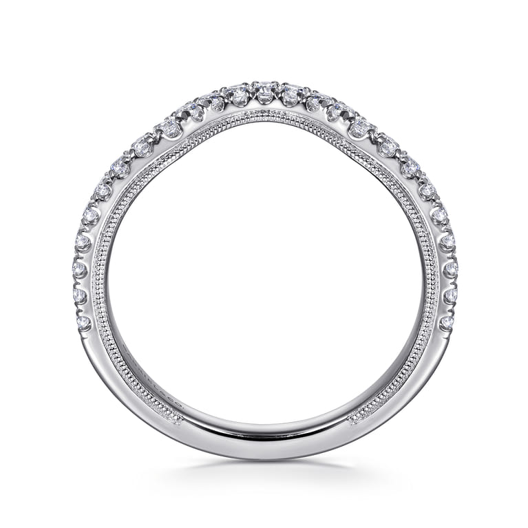 14K White Gold Diamond Wedding Band - 0.3 ct - Shot 2