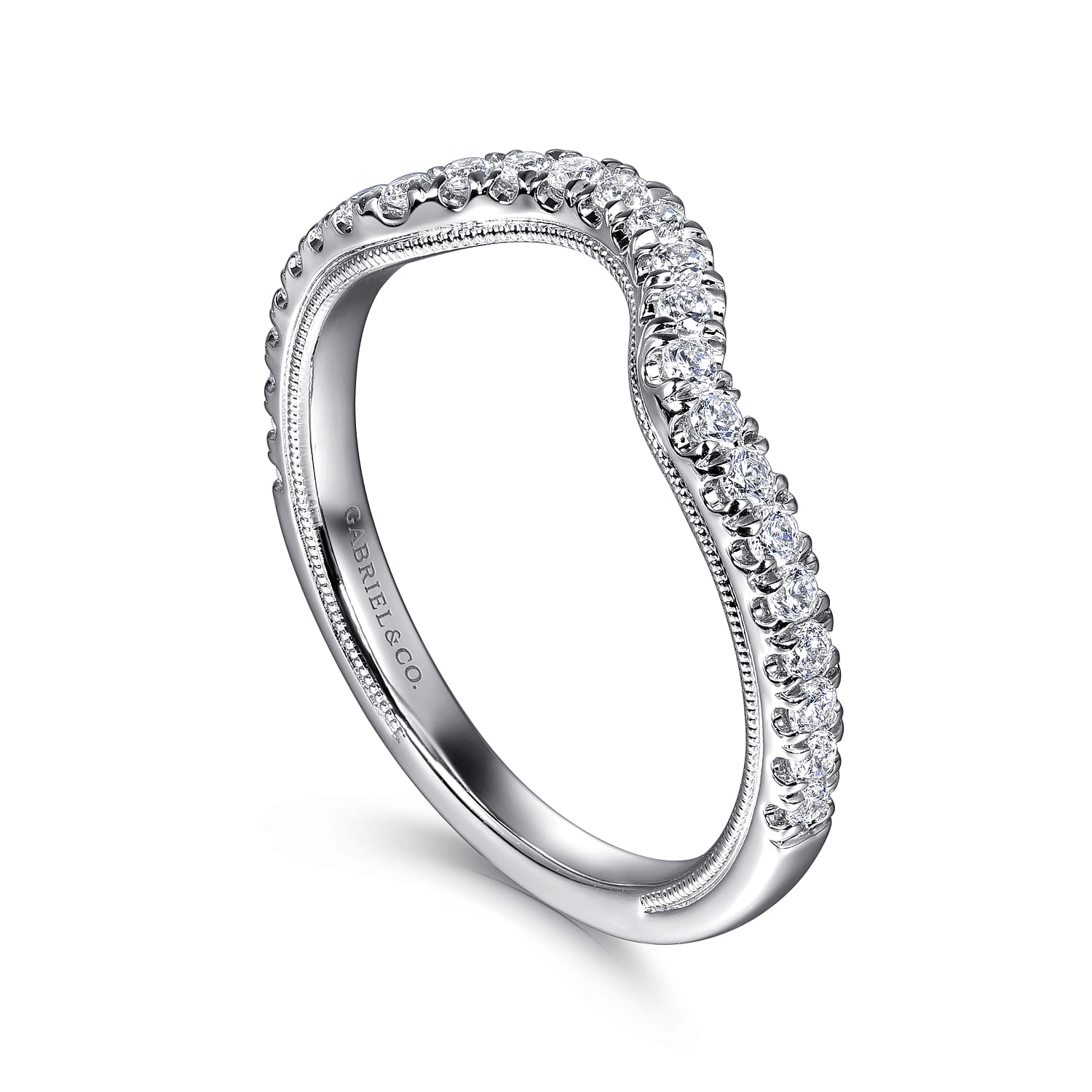 14K White Gold Diamond Wedding Band - 0.3 ct - Shot 3