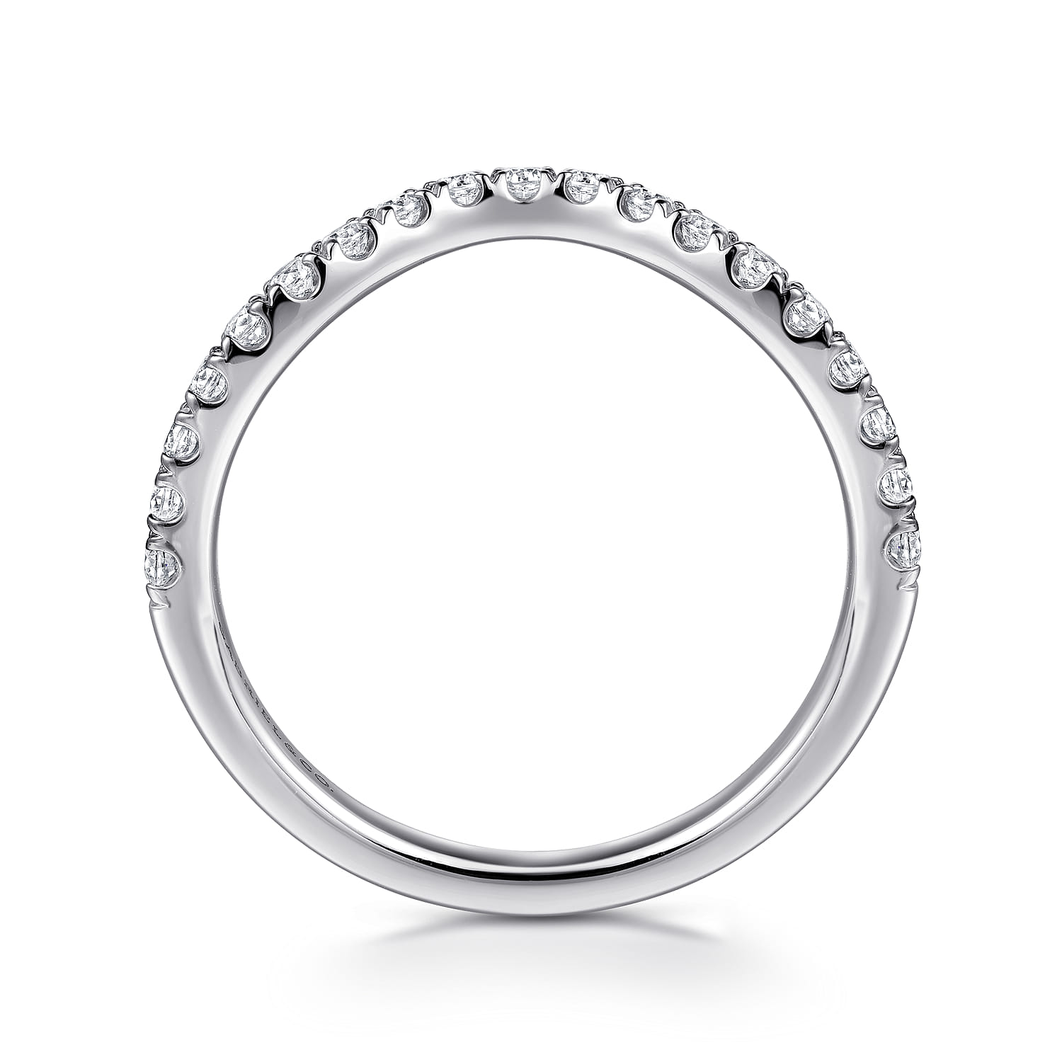 14K White Gold Diamond Wedding Band - 0.32 ct - Shot 2
