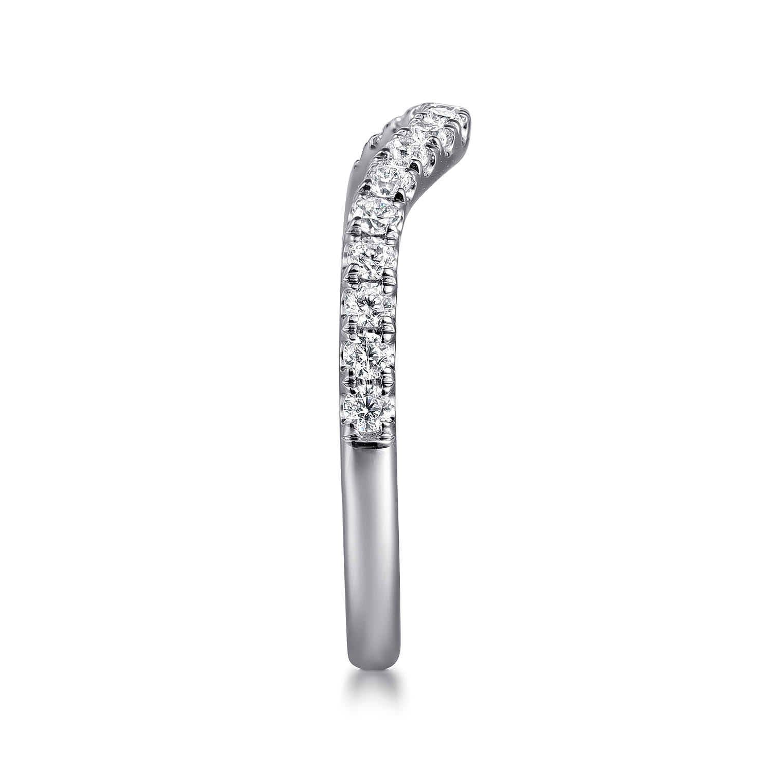 14K White Gold Diamond Wedding Band - 0.32 ct - Shot 5