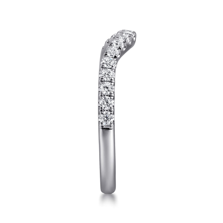 14K White Gold Diamond Wedding Band - 0.32 ct - Shot 5