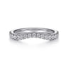 14K White Gold Diamond Wedding Band - 0.32 ct