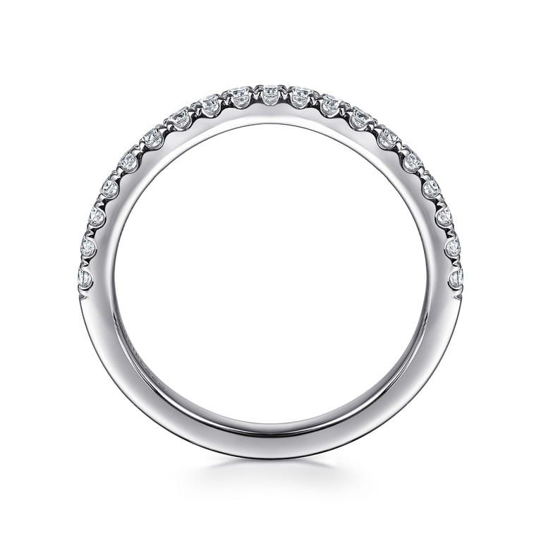 14K White Gold Diamond Wedding Band - 0.32 ct - Shot 2