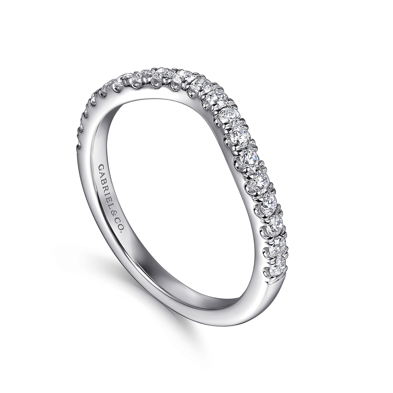 14K White Gold Diamond Wedding Band - 0.32 ct - Shot 3