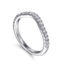14K White Gold Diamond Wedding Band - 0.32 ct