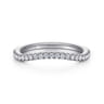 14K White Gold Diamond Wedding Band - 0.16 ct