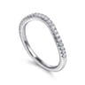 14K White Gold Diamond Wedding Band - 0.16 ct