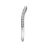 14K White Gold Diamond Wedding Band - 0.16 ct