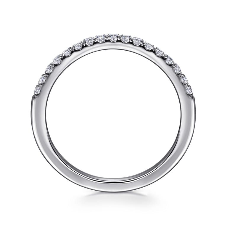14K White Gold Diamond Wedding Band - 0.2 ct - Shot 2