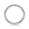 14K White Gold Diamond Wedding Band - 0.2 ct