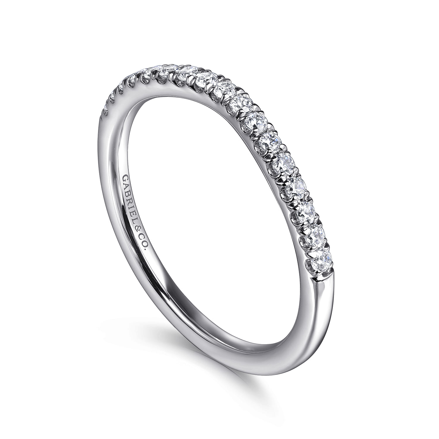 14K White Gold Diamond Wedding Band - 0.2 ct - Shot 3