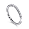 14K White Gold Diamond Wedding Band - 0.2 ct