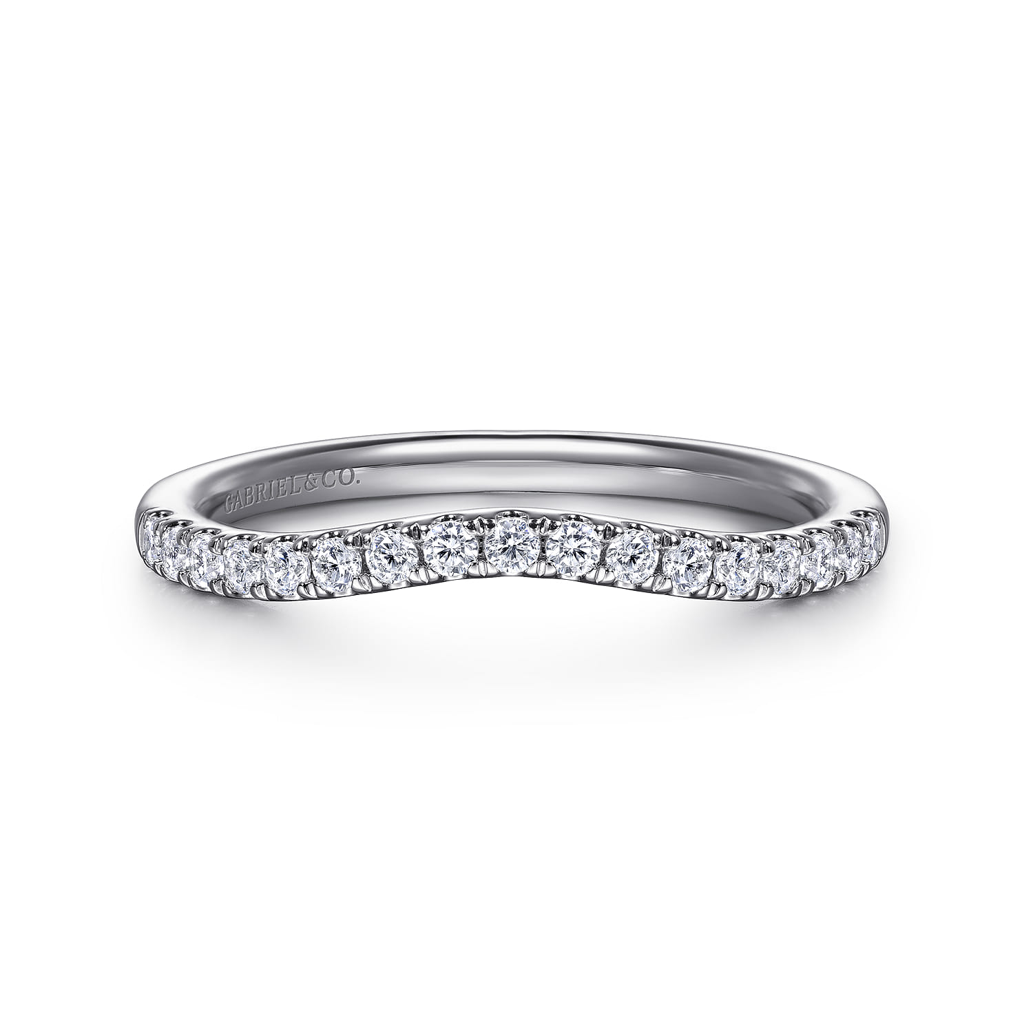 14K White Gold Diamond Wedding Band - 0.21 ct - Shot 1