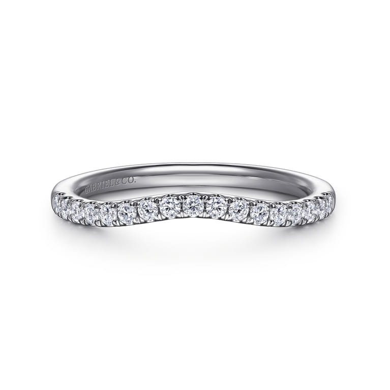 14K White Gold Diamond Wedding Band - 0.21 ct - Shot 1
