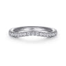 14K White Gold Diamond Wedding Band - 0.2 ct