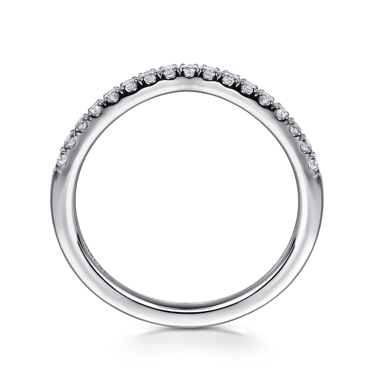 14K White Gold Diamond Wedding Band - 0.2 ct - Shot 2