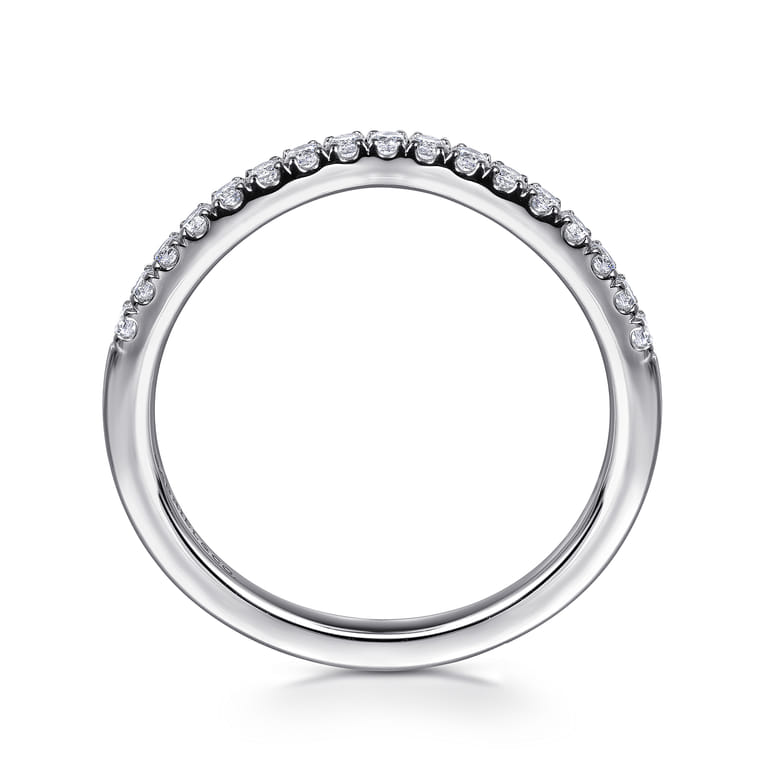 14K White Gold Diamond Wedding Band - 0.2 ct - Shot 2