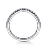 14K White Gold Diamond Wedding Band - 0.2 ct