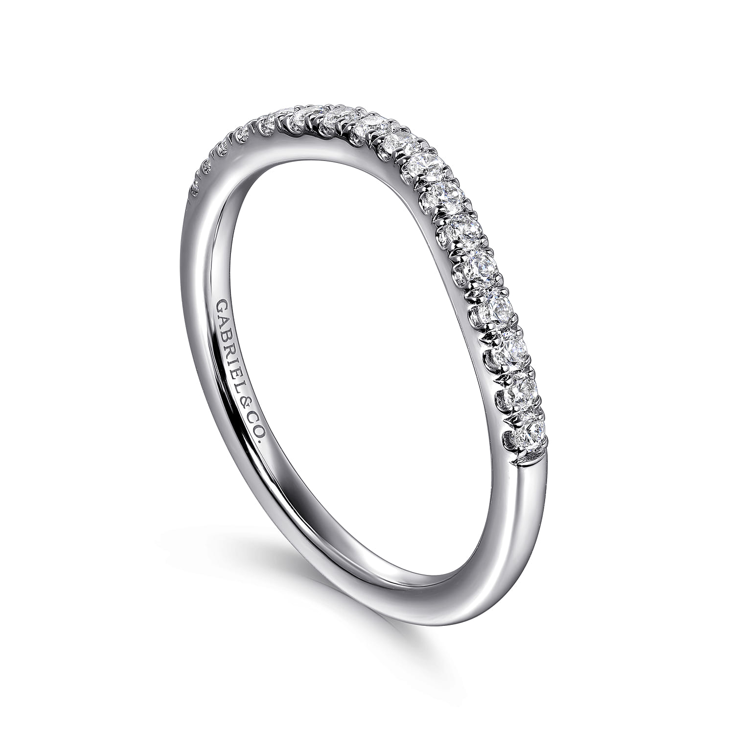 14K White Gold Diamond Wedding Band - 0.2 ct - Shot 3