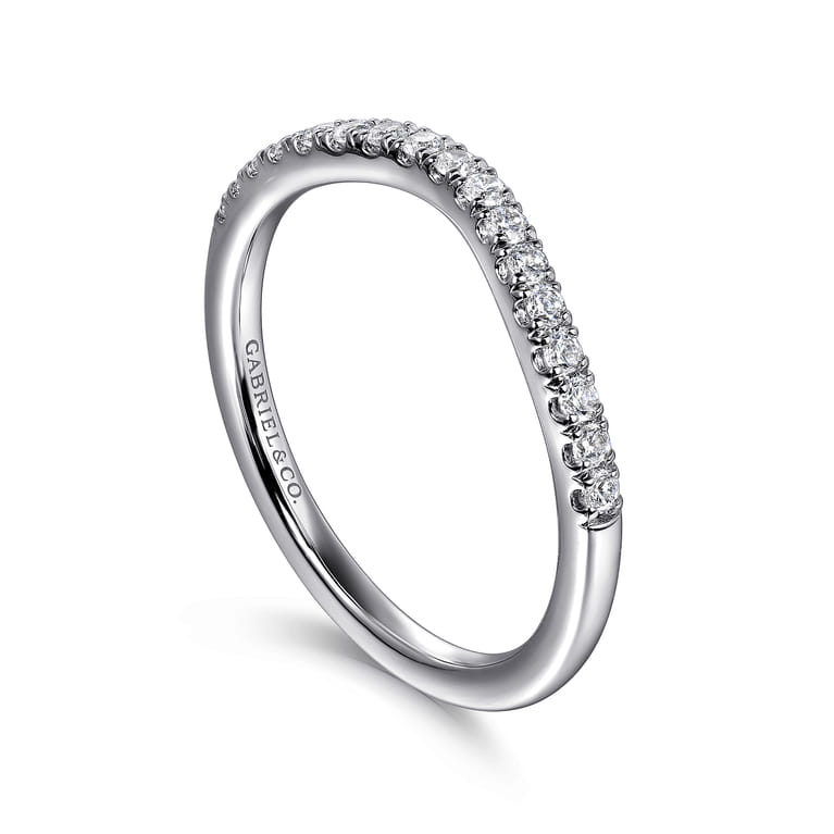 14K White Gold Diamond Wedding Band - 0.2 ct - Shot 3