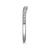 14K White Gold Diamond Wedding Band - 0.2 ct