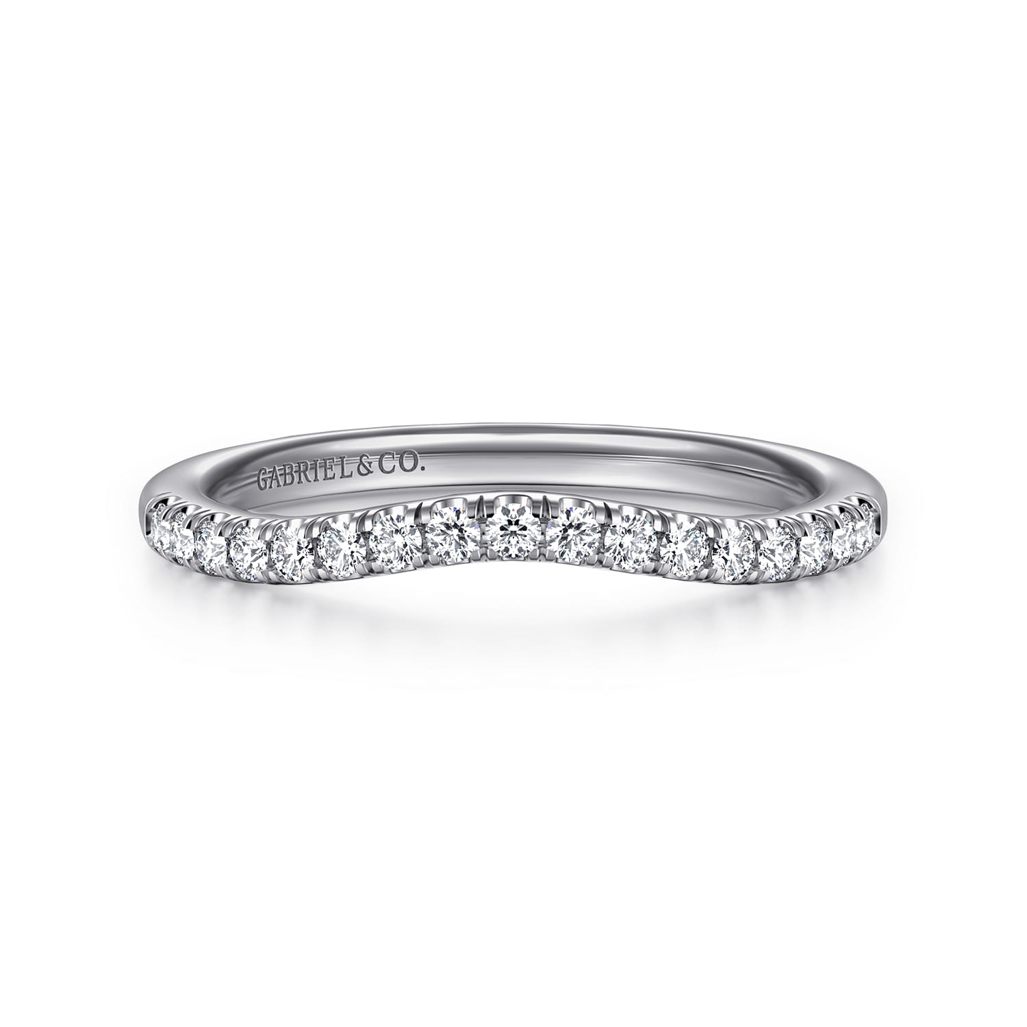 14K White Gold Diamond Wedding Band - 0.21 ct - Shot 1