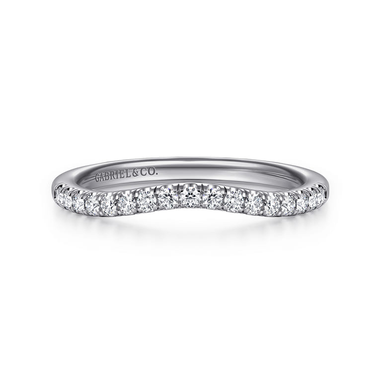 14K White Gold Diamond Wedding Band - 0.21 ct - Shot 1