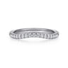 14K White Gold Diamond Wedding Band - 0.21 ct
