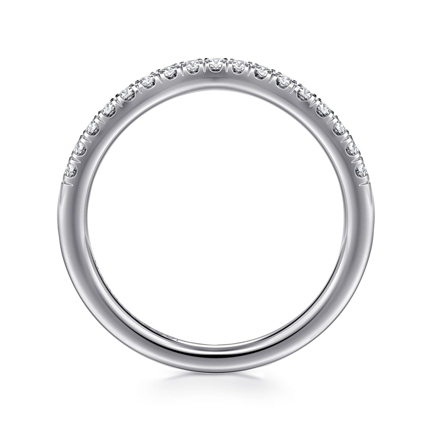 14K White Gold Diamond Wedding Band - 0.21 ct - Shot 2