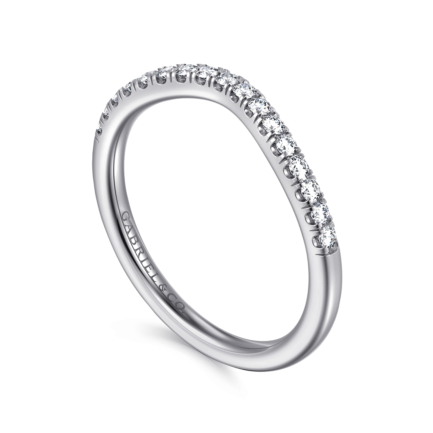 14K White Gold Diamond Wedding Band - 0.21 ct - Shot 3