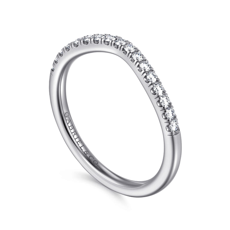 14K White Gold Diamond Wedding Band - 0.21 ct - Shot 3
