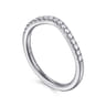 14K White Gold Diamond Wedding Band - 0.21 ct