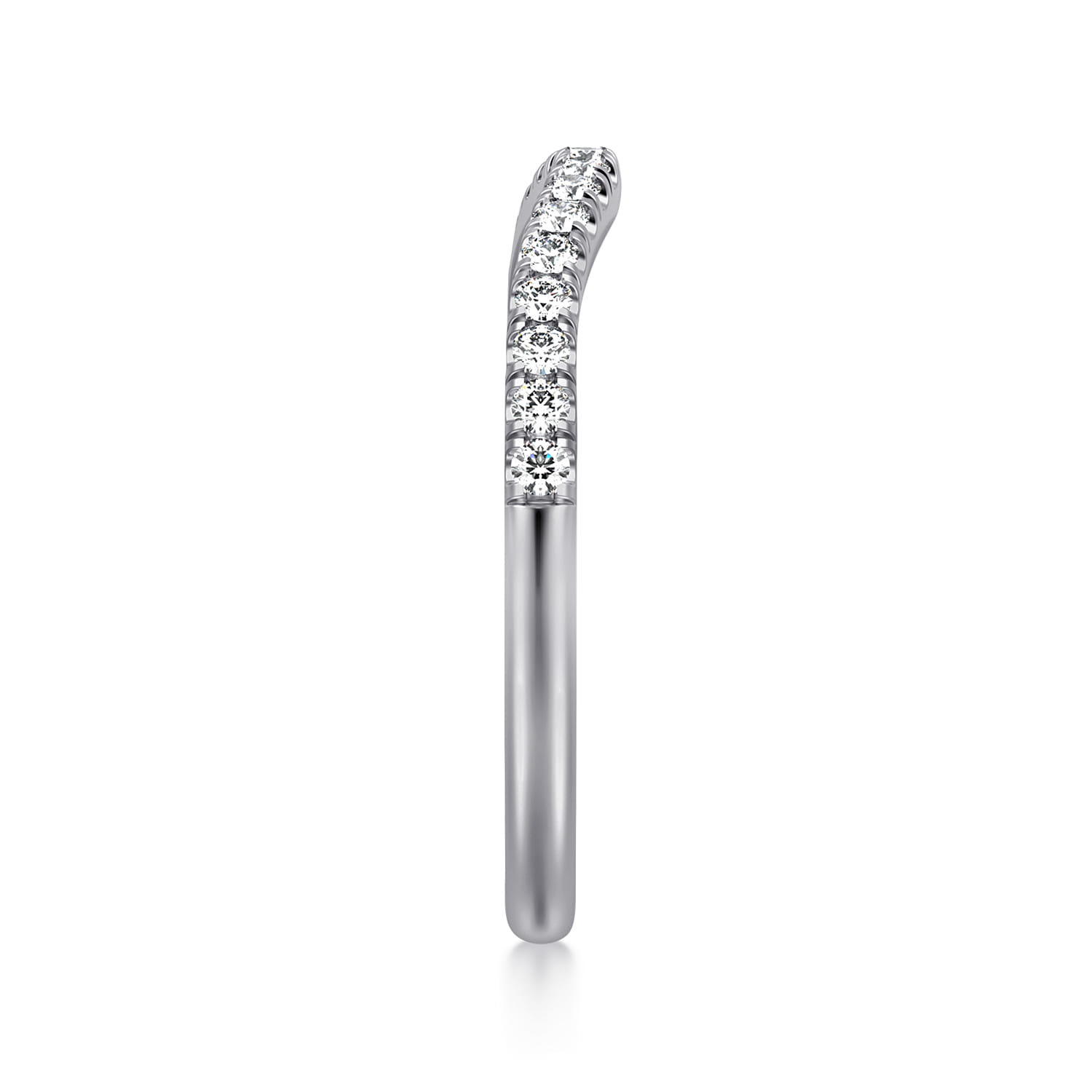 14K White Gold Diamond Wedding Band - 0.21 ct - Shot 4