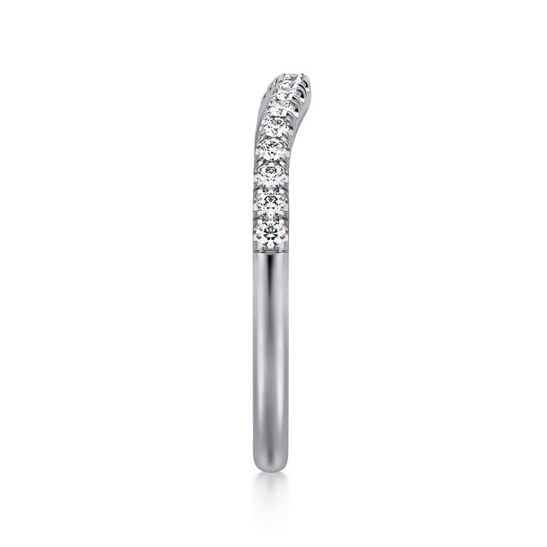 14K White Gold Diamond Wedding Band - 0.21 ct - Shot 4
