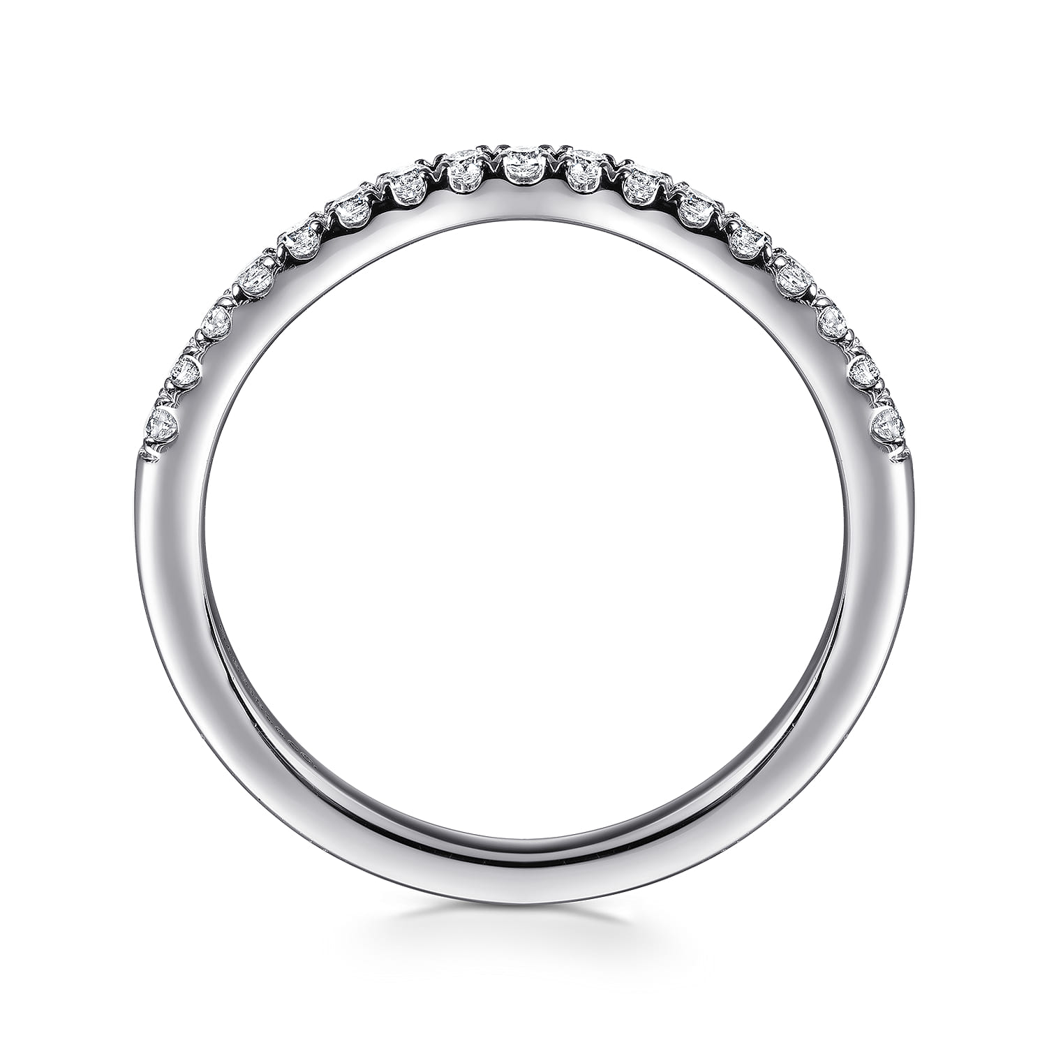 14K White Gold Diamond Wedding Band - 0.21 ct - Shot 2
