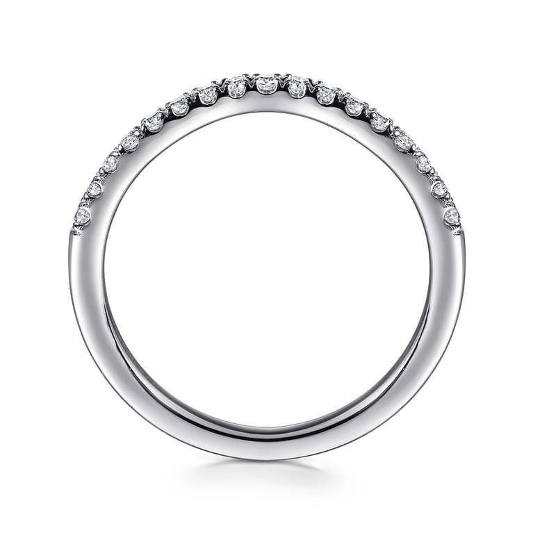 14K White Gold Diamond Wedding Band - 0.21 ct - Shot 2