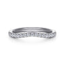 14K White Gold Diamond Wedding Band - 0.21 ct