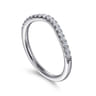 14K White Gold Diamond Wedding Band - 0.21 ct