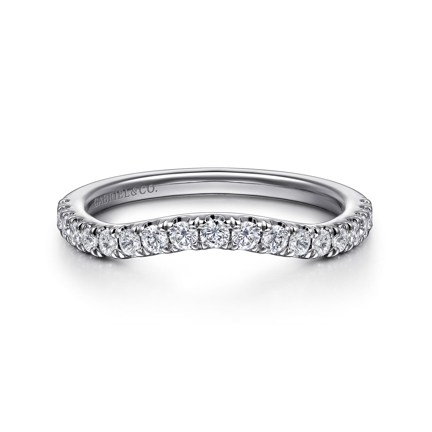 14K White Gold Diamond Wedding Band - 0.3 ct - Shot 1