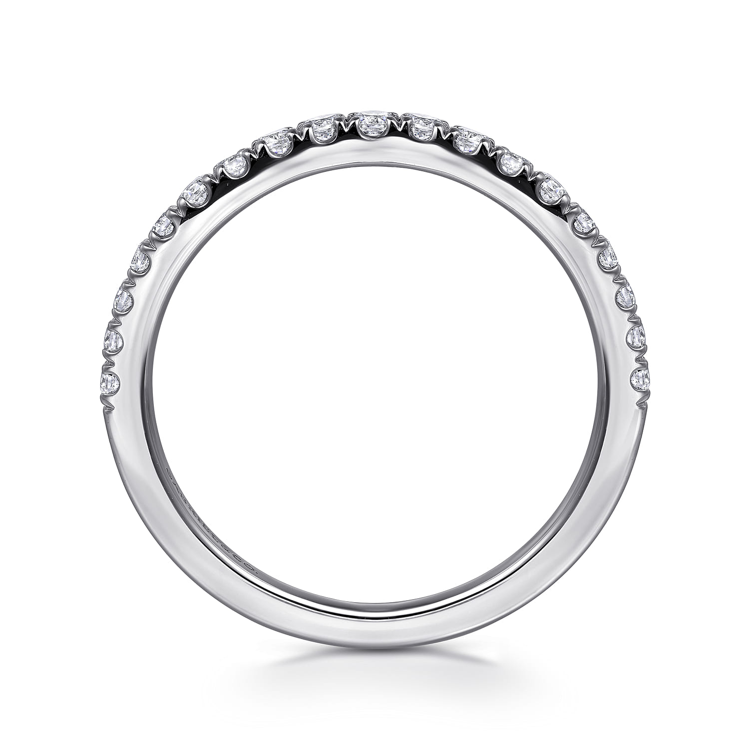 14K White Gold Diamond Wedding Band - 0.3 ct - Shot 2