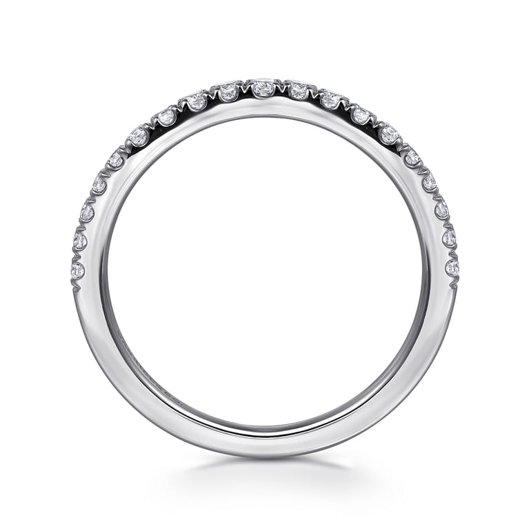 14K White Gold Diamond Wedding Band - 0.3 ct - Shot 2