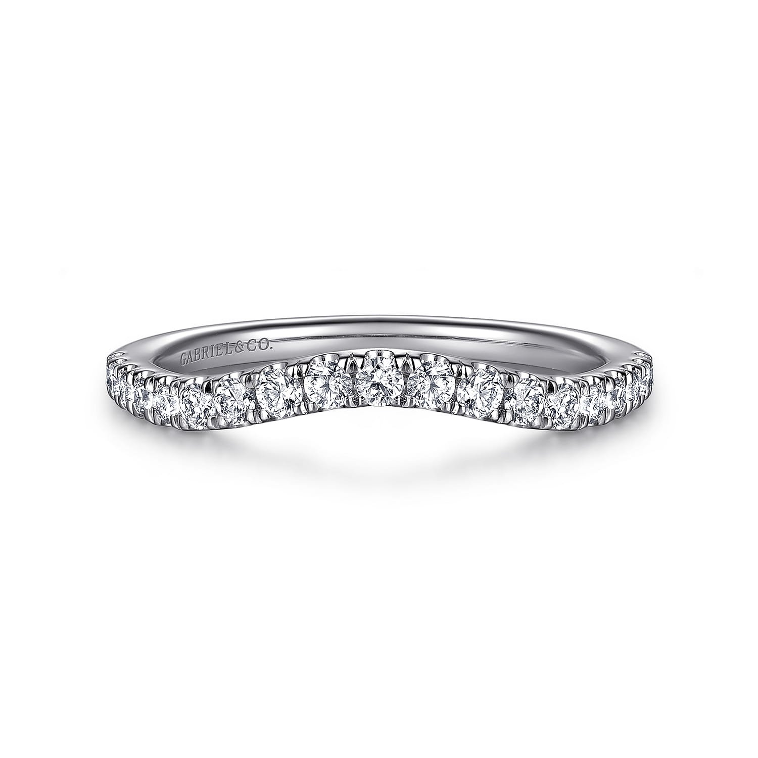 14K White Gold Diamond Wedding Band - 0.3 ct - Shot 1