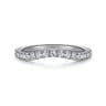 14K White Gold Diamond Wedding Band - 0.3 ct