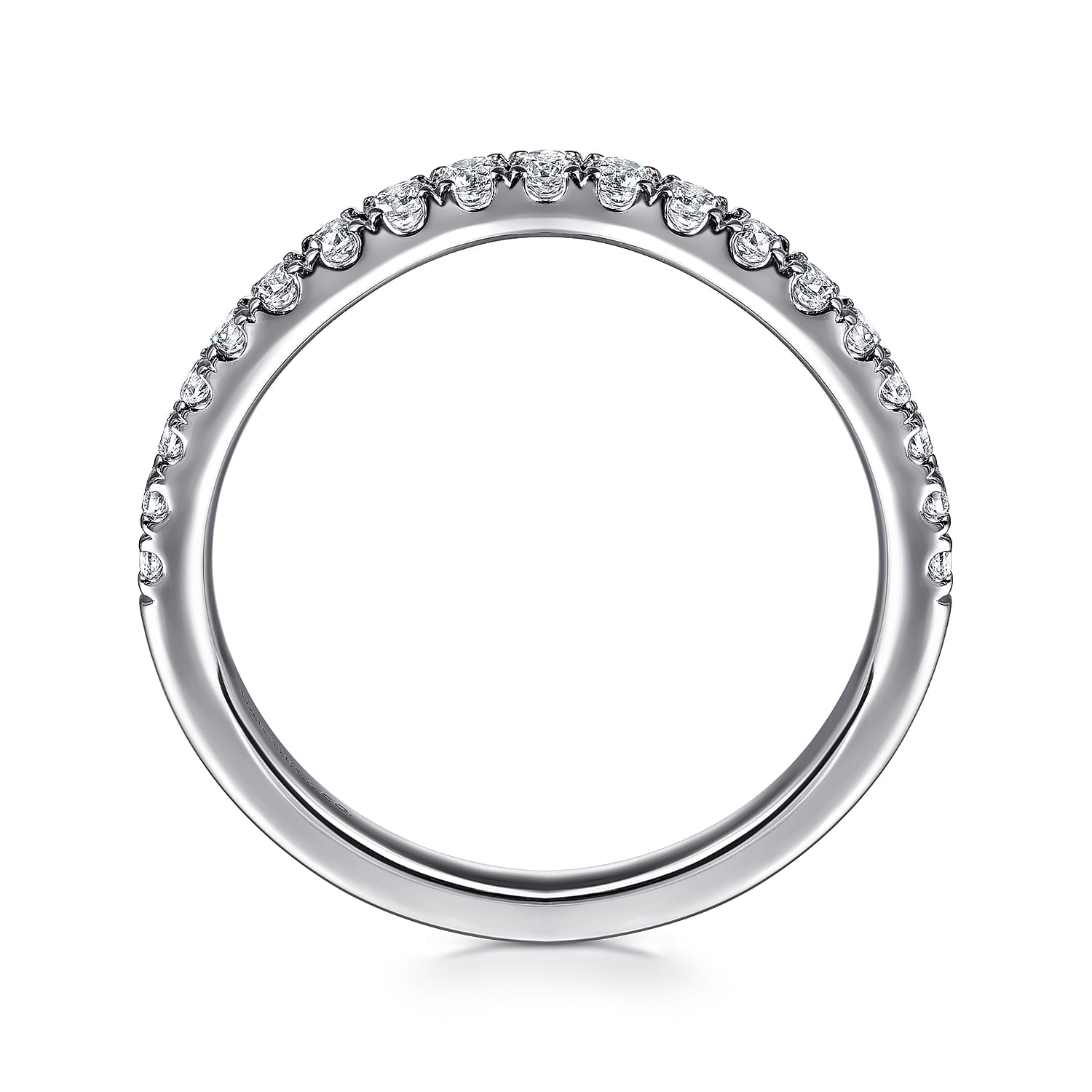 14K White Gold Diamond Wedding Band - 0.3 ct - Shot 2