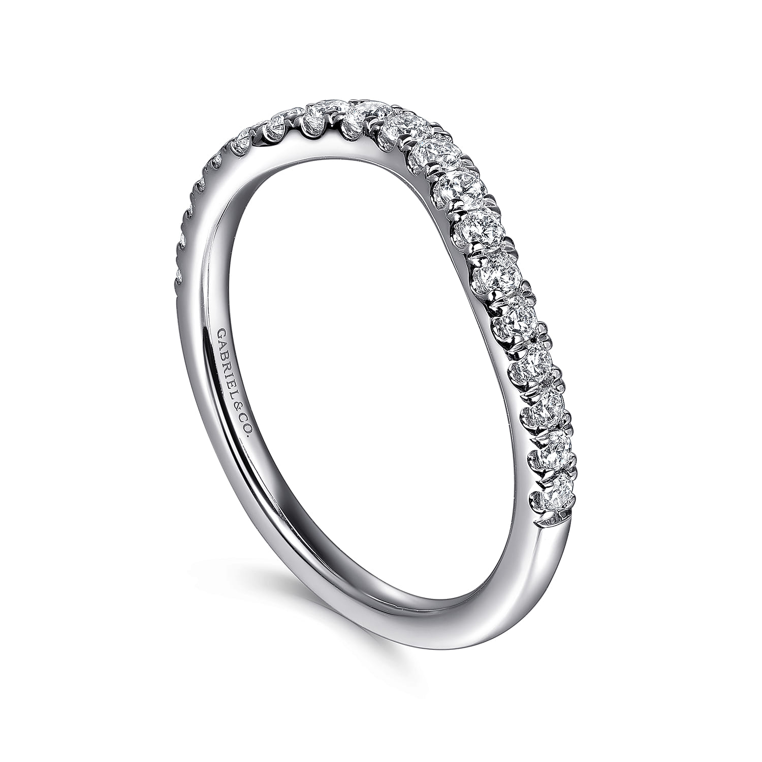 14K White Gold Diamond Wedding Band - 0.3 ct - Shot 3