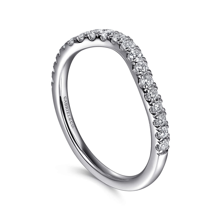 14K White Gold Diamond Wedding Band - 0.3 ct - Shot 3