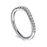 14K White Gold Diamond Wedding Band - 0.3 ct