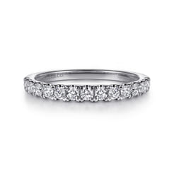 14K White Gold Diamond Wedding Band
